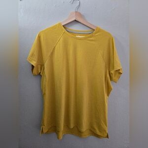 REI Short Sleeve Workout Yellow T-Shirt